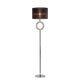 Florence Polished Chrome Crystal Floor Lamps Diyas Modern Crystal Floor Lamps